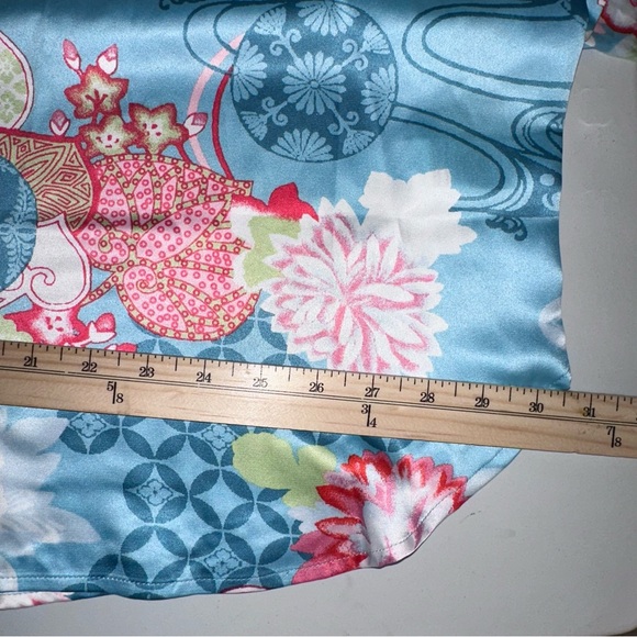 N by Natori Sakura Satin Pajama Set Sz 2X Mandarin Collar Excellent Condition - Picture 10 of 16